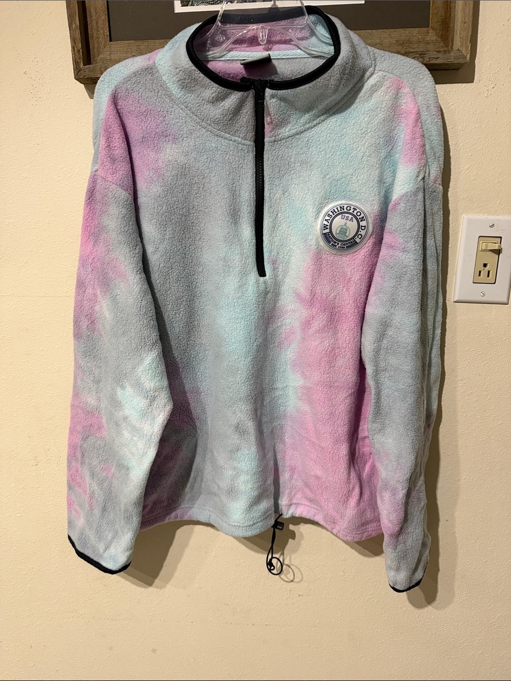 MV Sport Washington DC Tie-Dye Quarter-Zip Fleece Pullover - Pastels